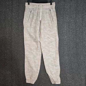 Athleta Joggers Women's 2 Cabo Tide Linen Pants Neutral Camo Lightweight‎